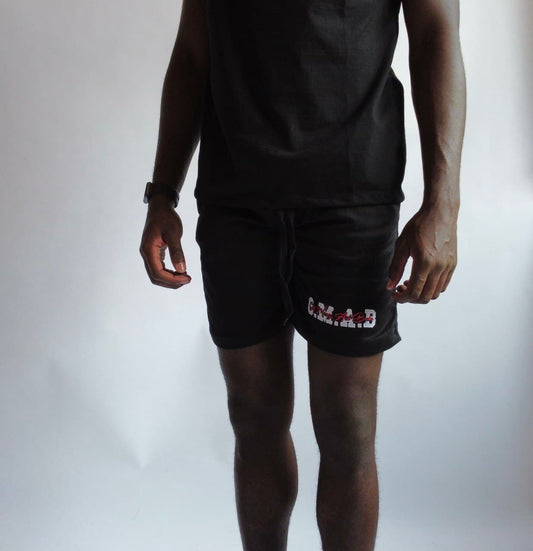 Black Cursive Shorts